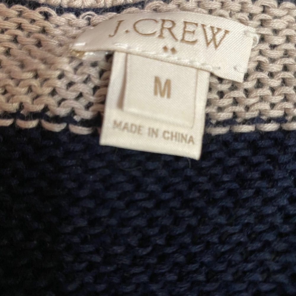 J crew 3/4 sleeve striped sweater - Picture 2 of 2